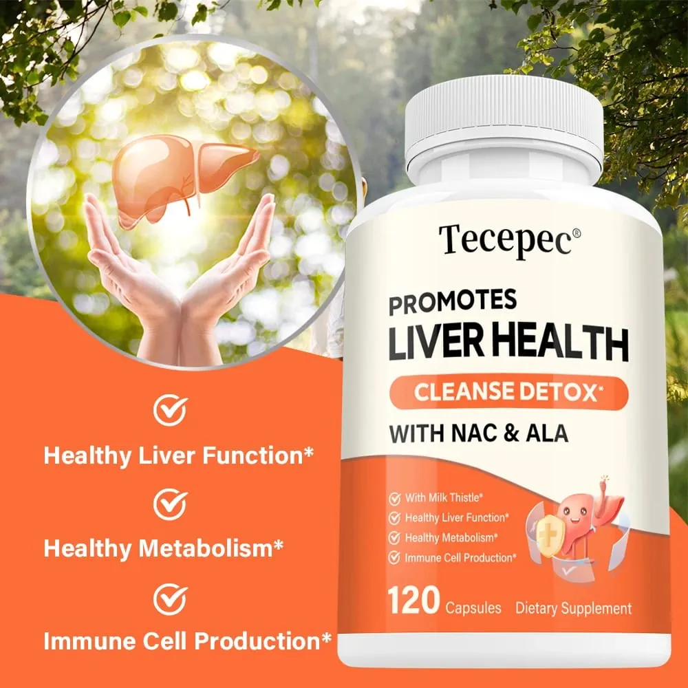 Milk Thistle Extract Capsule พร้อม NAC สำหรับการดีท็อกซ์สารต้านอนุมูลอิสระและทำความสะอาดการทำงานของสุขภาพตับสนับสนุนอาหารเสริมสมุนไพร — image 4