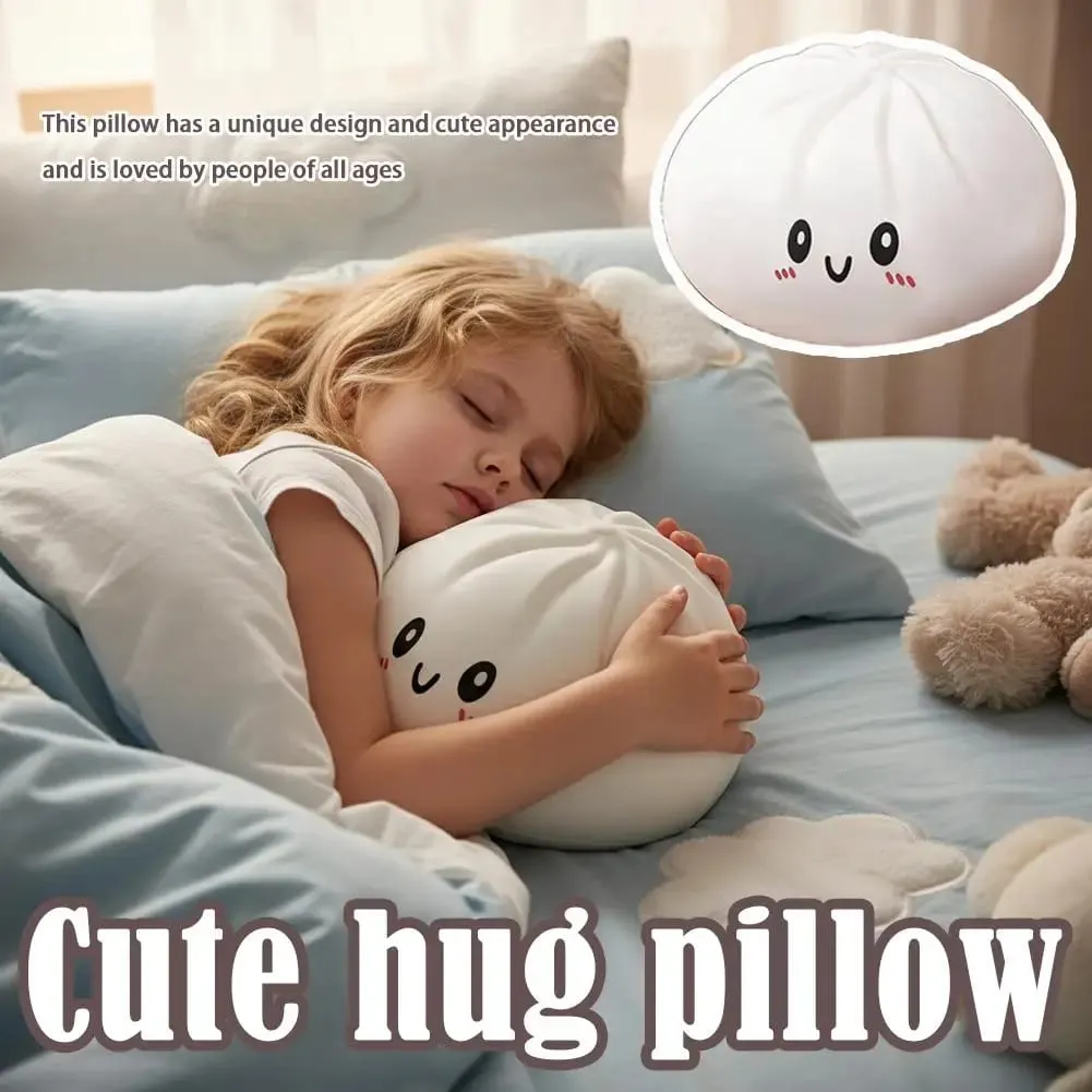 Cute Giant Dumpling Plush Pillow Soft PET Stuffed Squishy Toy Hug Companion Home Sofa Bed Decor Stress Relief Toy for Kids Adult