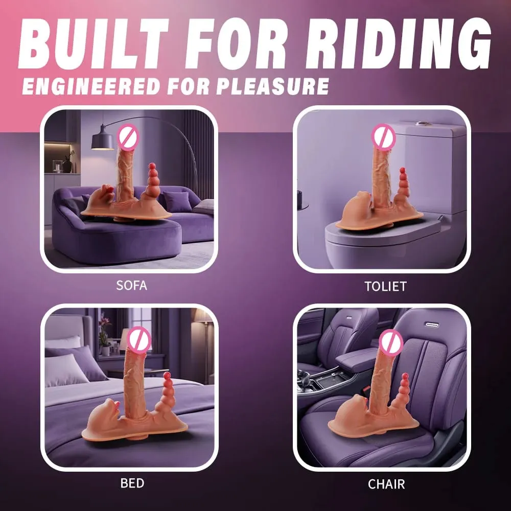 Thick Riding Dildo Sex Toys 3 in 1 Thrusting Vibrating Licking Big Realistic Dildo G-Spot Vibrators Masturbator Adult Sex Toys — image 5