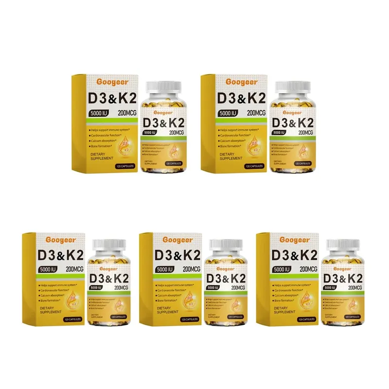 Googeer Vitamin D3 & K2 Capsules with Immune System Support and Bone Formation Support for Calcium Absorption 120 Capsules — image 11