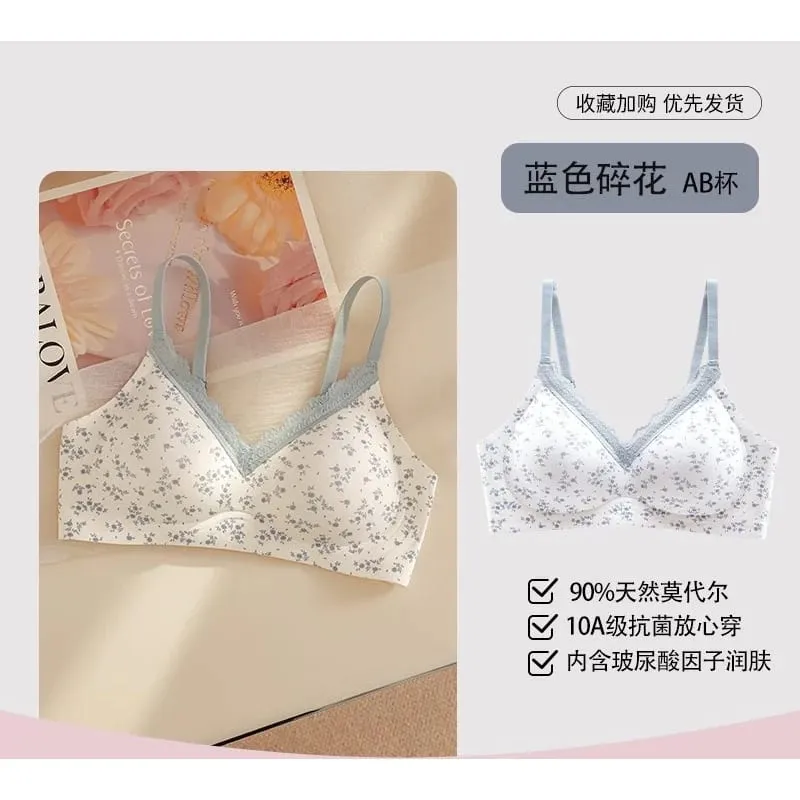 Purely desirable French-style floral lace lingerie for women with small busts designed to enhance the bust gather side breasts — image 7