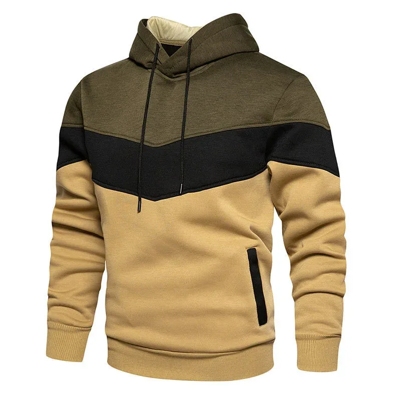 Spring Autumn Fashion splicing Men's Hoodies long sleeve Casual Hoodies Sweatshirts Sweatshirt men tops Pullover — image 8