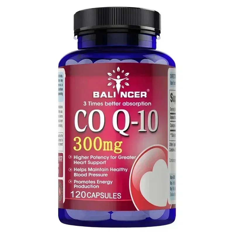 CoQ10 300mg Capsules - Highly Absorbable Antioxidant Cardiovascular Heart Energy Support Vegan Non-GMO Gluten-Free