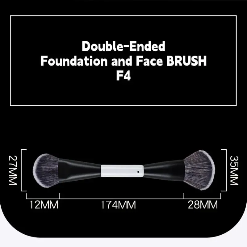 F4 Dual-head Contour Blush F2 Powder Brush F3 Highlight Soft Synthetic Hair Makeup Brushes Blusher Highlighter Cosmetic Brushes