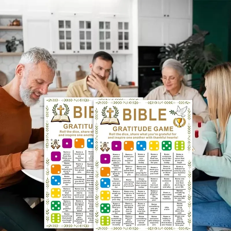 Bible Gratitude Games & Bible Dice Games (Without Dice) Christmas Party Games Christmas Cheerful Religious Game Style Adult — image 5