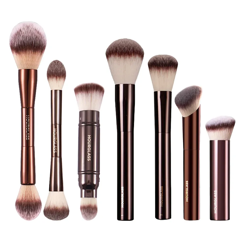 Sablier Pro, pinceaux de maquillage pour fond de teint, poudre, contour, fard à joues, manche en métal, surbrillance, bronzant, haut de gamme, sans boîte, 1 pièce — image 1