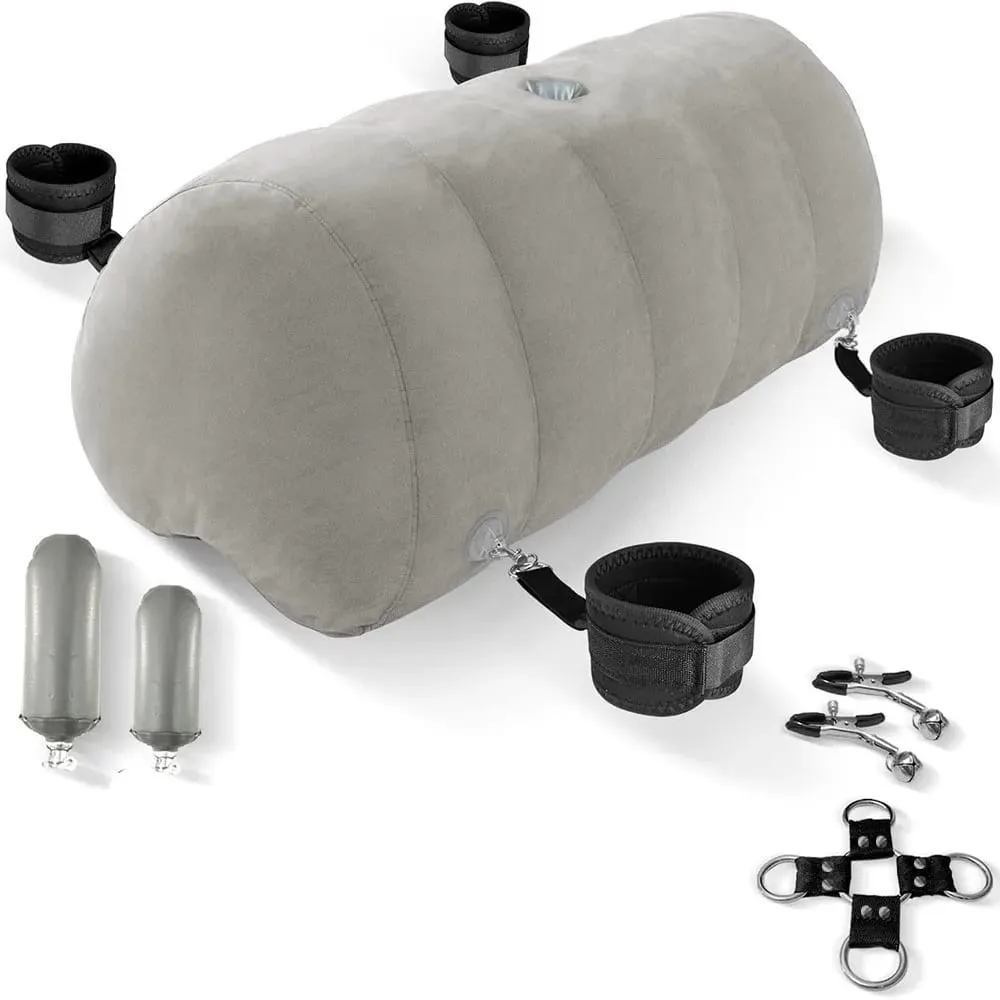 Sex Pillow Couples Sex Toys SM Product Heart Shaped Inflatable Cushion Furniture for Bedroom Dildo Mount Cross Strap Nipple C — image 1