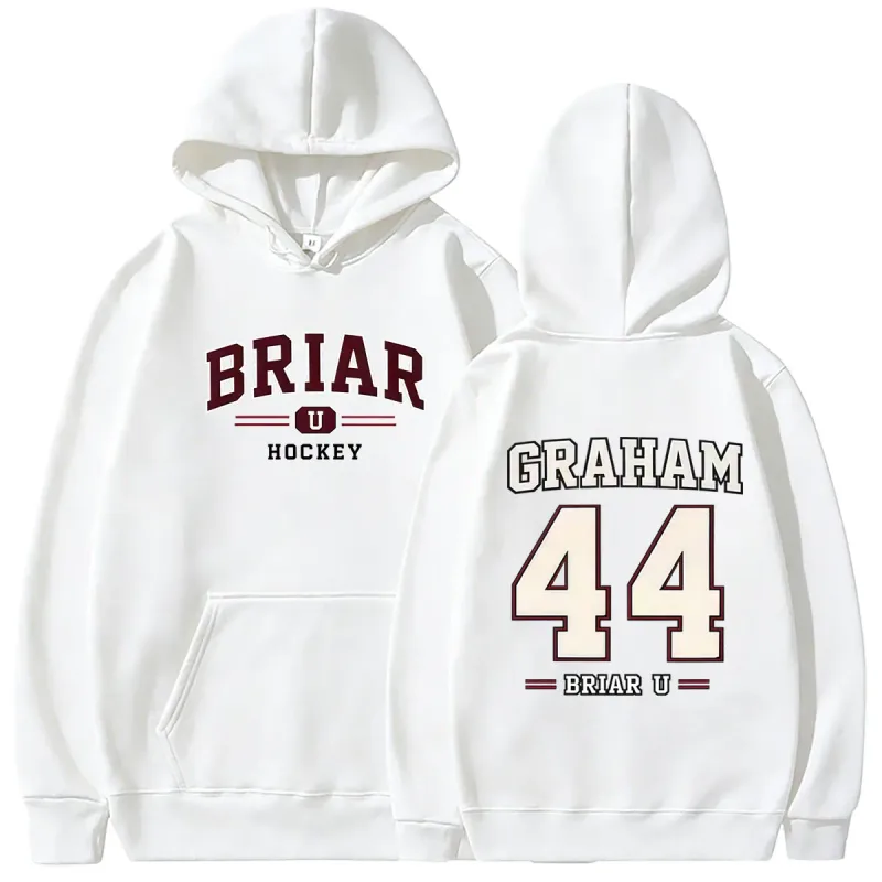 Off Campus Briar University Hockey Graham 44 Graphic Hoodie Men Women Vintage Oversized Sweatshirt Male Fashion Pullover Hoodies