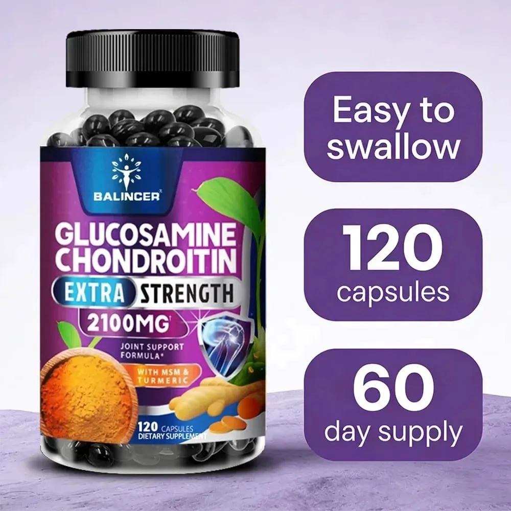 Glucosamine Chondroitin Turmeric & MSM - Joint Health Supplement Antioxidant Helps Relieve Back Knees and Hand Pain — image 6