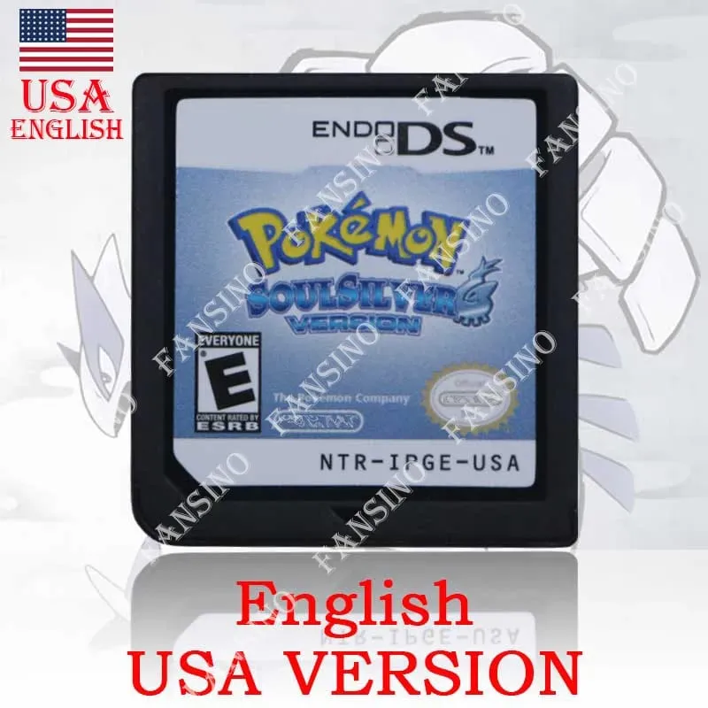 (USA EUR AUS NOE ESP FRA ITA) Pokemon HeartGold SoulSilver Version High Quality Authentic 1:1 Replica DS Video Game Cartridge — image 7