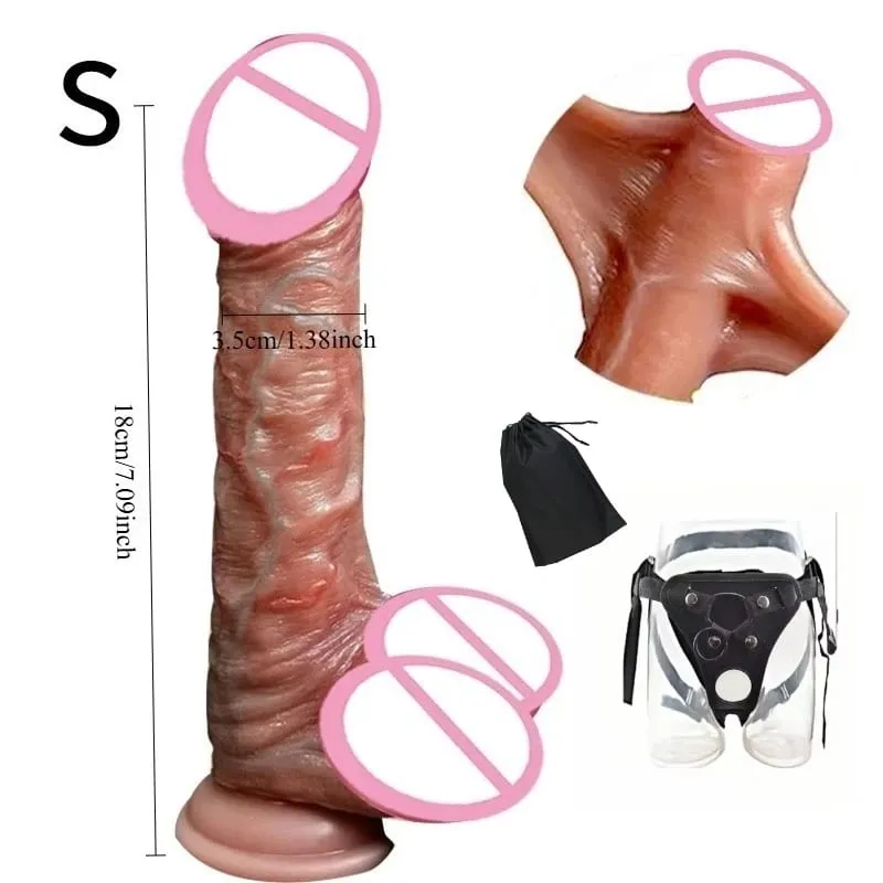 Wearable Strap on Realistic Dildos for Women G Spot Vagina Stimulation Big Penis Butt Plug Anal Masturbators Products Sex Toys