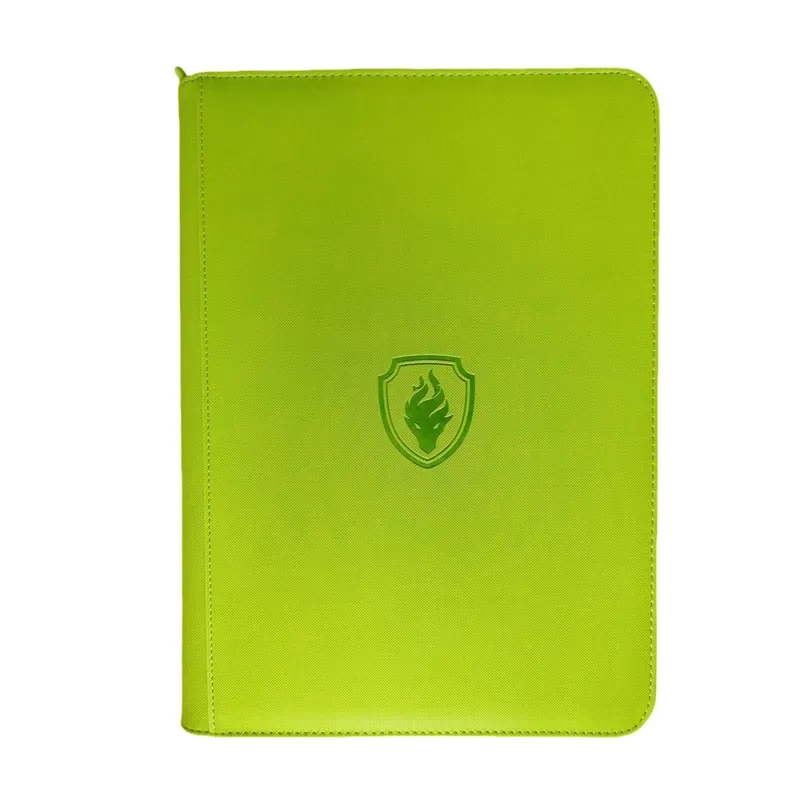 Pasta de cartão com zíper de 9 bolsos 360 porta-cartões de negociação livro premium capa pu pasta com zíper para cartões cartão de carregamento lateral durável — image 16