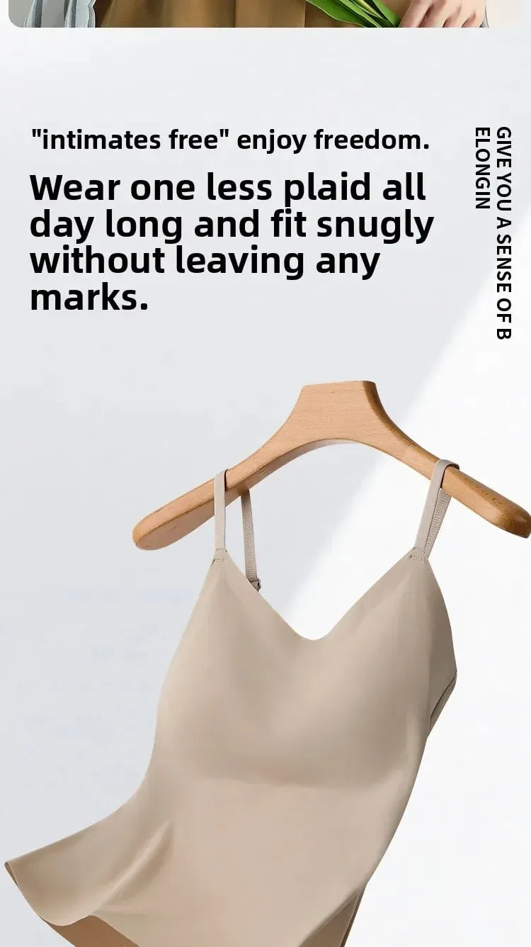 M-2XL Beautiful Back Sling Long Vest With Build-in Bra Women's Summer Fixed Cup Outer Wear Bottoming Top For 40-80kg — image 9