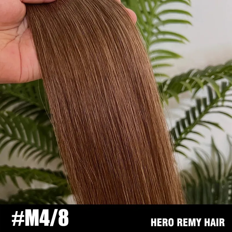Straight Clip In PU Human Hair Extensions 10 Pcs/Set Full Head Clip Ins Hair 100/170 Grams Clip on PU Hair Extension for Women