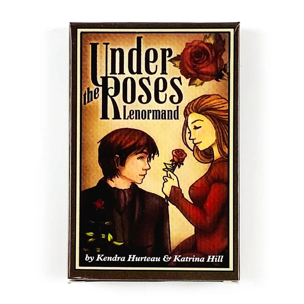Under The Roses Lenormand Cards 39 Cards Vintage Love Story Divination Deck Romantic Relationship Cards Game for Soul Reading