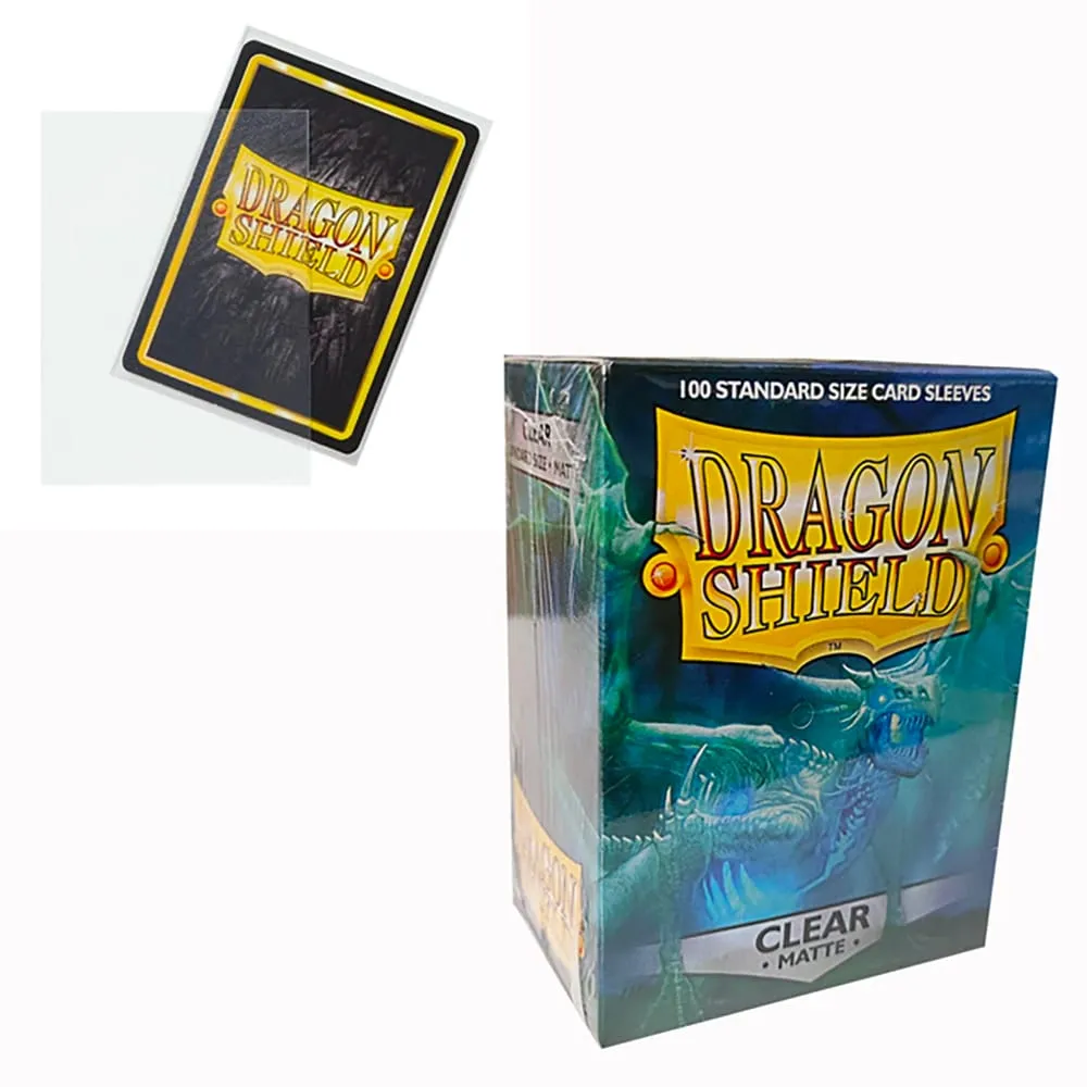 100 PCS/BOX Standard na Sukat ng Dragon Shield Bagong Sleeves 63x88mm Clear Matting Card Covers para sa MTG/PKM Board Game Card Slevee