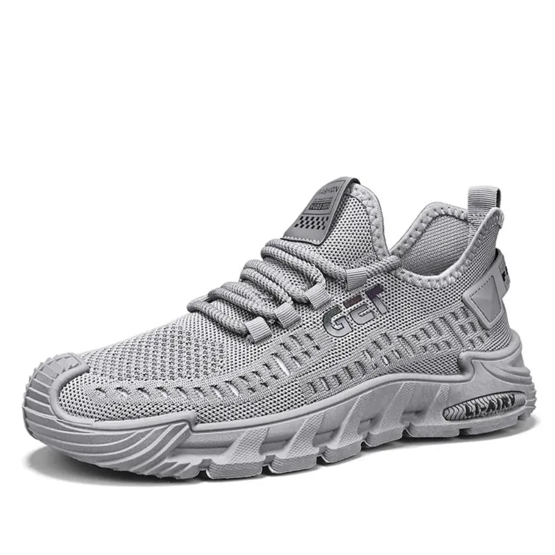 New Breathable Men's Casual Sneakers Anti-slip Lace Up Running Shoes Soft-soled Wear-resisting Slip-on Fashion Sneaker for Men — image 8