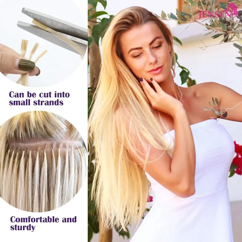 Straight Flat Tip Human Hair Extensions 16"-26" Inch 1g/Strand 100% Hair Extensions Keratin Capsule Fusion Hair For Women — image 4
