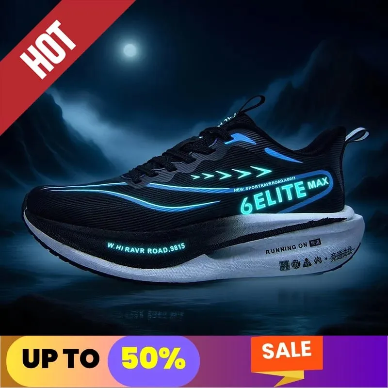 Fluorescence Running Shoes CarbonBoard Marathon Men Sports Breathable Women's Comfortable Athletic Casual Sneakers WearResistant — image 5