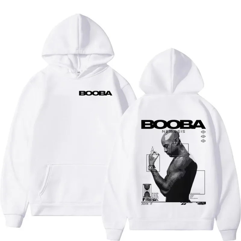 France Rapper Booba Nero Nemesis Hoodies Men's Clothing Retro Fashion Hip Hop Long Sleeves Hooded Sweatshirts Oversized Pullover — image 4