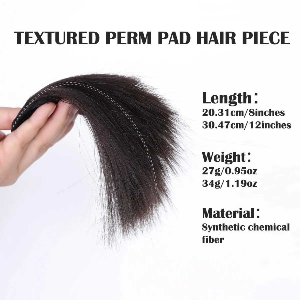 Straight hair synthetic hair pad clip to extend women's natural wigs women's invisible hair clips to add extra volume pieces — image 3