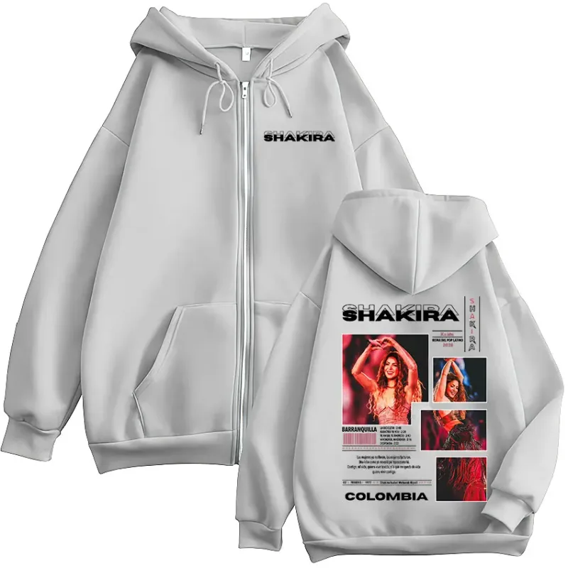 Shakira Las Mujeres Ya No Lloran Tour 2026 Zipper Hoodies Men Women Clothing Casual Long Sleeve Zip Up Sweatshirts Jackets Coat — image 6
