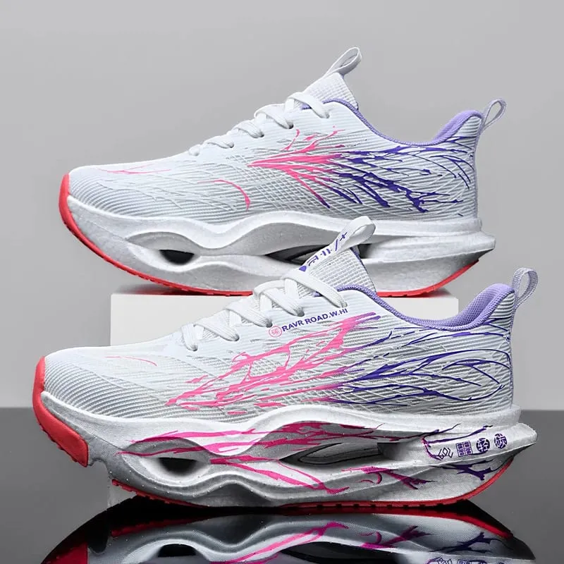 Men Women Ultra Light Carbon Plate Running Shoes Breathable Mesh Upper Soft Midsole Rubber Outsole for Running Training Sneakers — image 11