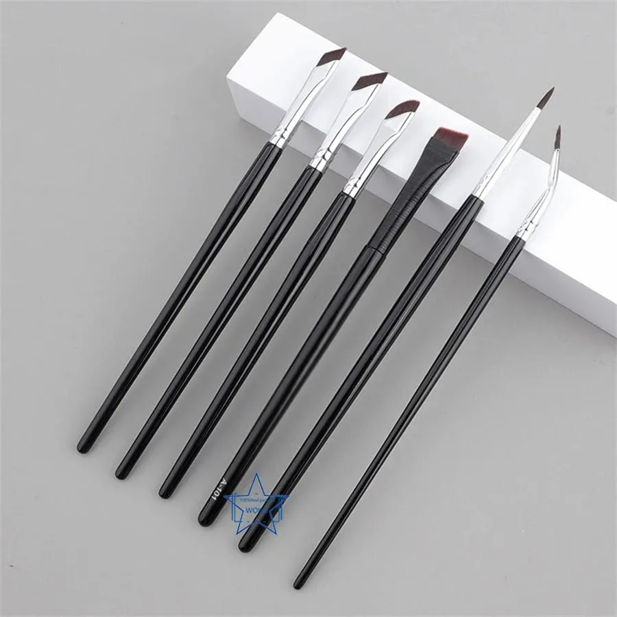 5/6PCS Gel sottile Eyeliner Pennelli per trucco Set di pennelli per eyeliner Flat Top Eyeliner Pennello per correttore Eye Liner Strumento per il trucco dettagliato — image 6