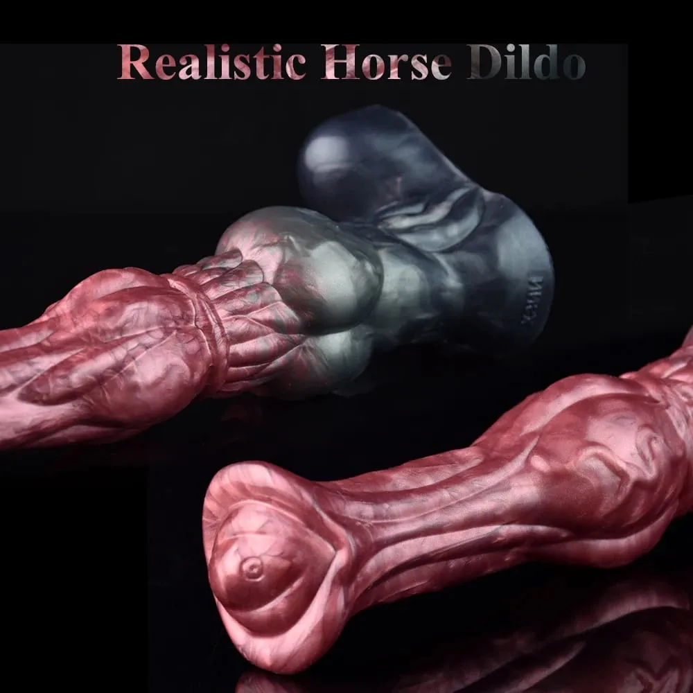 Silicone Horse Dildo Long Penis Anal Plug Huge Knot G-spot Vaginal Stimulator with Suction Cup Adult Sex toy for Women Men — image 4