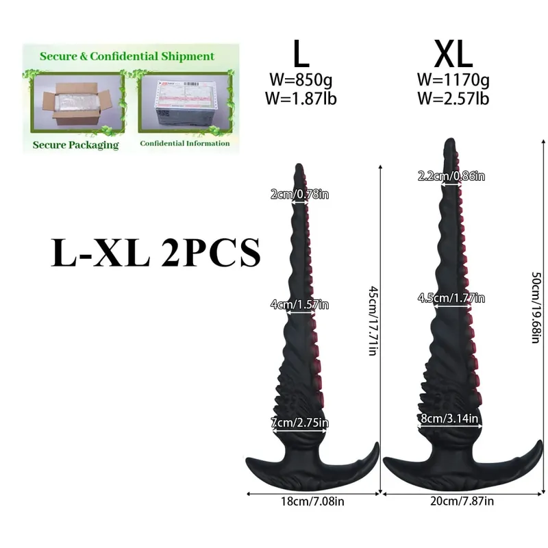 Super Long Huge Anal Plug Fantasy tentacle Anal trainer Dilator Plugs Thick dildo Big Butt Plug Sex Toys for Women Men butt plug