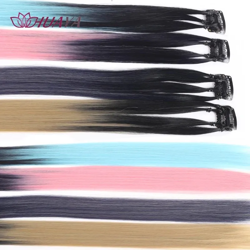 24‑Inch Clip‑in Face‑Framing Highlight Synthetic Hair Extensions Easy to Wear Suitable for Daily Look Parties and Cosplay — image 6