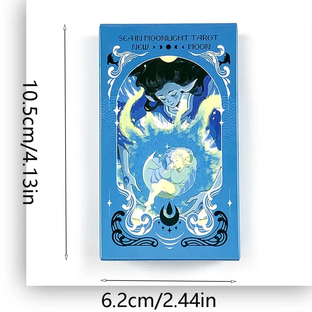 Sea in Moonlight Tarot Cards 78 Card English Version Divination Board Games Perfect for Emotional Healing & Intuitive Reading — image 6