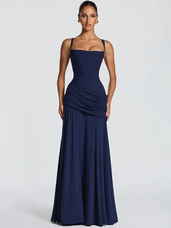 Mozision Off-shoulder Backless Sexy Maxi Dress Women Elegant Strapless Sleeveless Bodycon Ruched Club Party Long Dresses Female — image 5