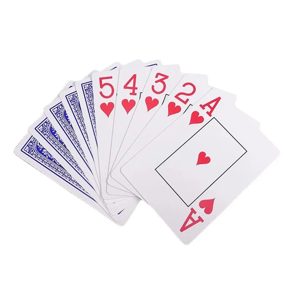 PVC Waterproof Playing Cards Big Character Plastic Poker Card Games Washable Flexible Play Card for Family Party Entertainment — image 4