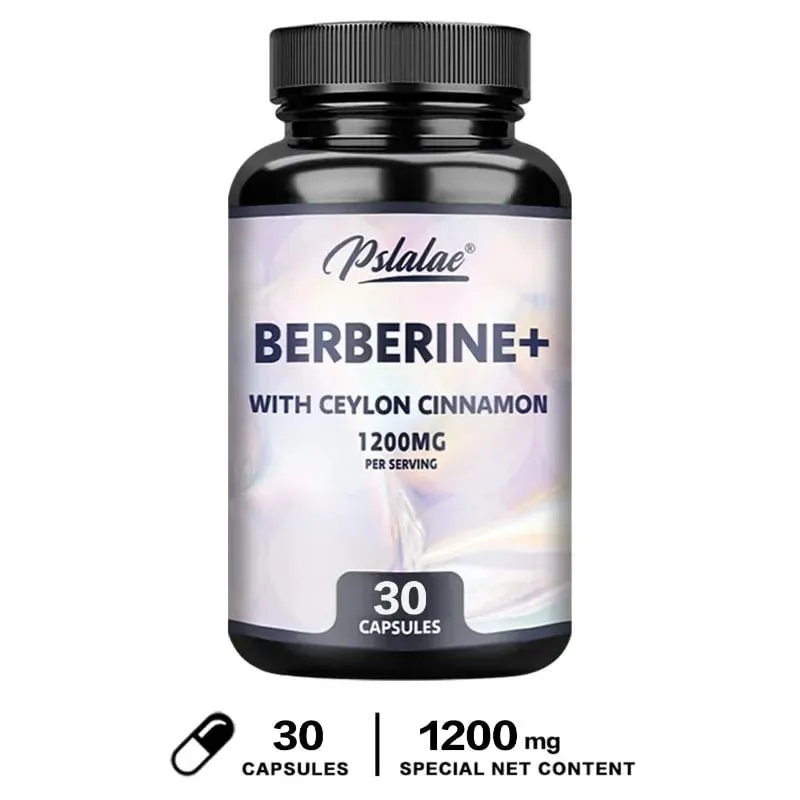 Berberine with Ceylon Cinnamon Capsules - Improve Digestion Supports Cellular Energy Metabolism Promotes Heart and Brain Health