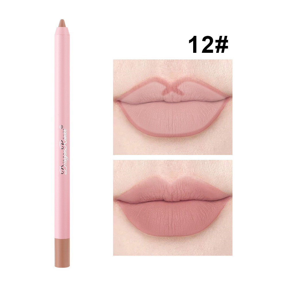Pelapik Bibir Matte Kalis Air dalam Pes Kacang Warna Lip Plumping Gincu Pen Pelapik Bibir Tidak Pudar Kalis Air dan Peluh Tahan Lama Matte Lip Liner Pen Gincu Bibir Montok Satu Saat — image 10