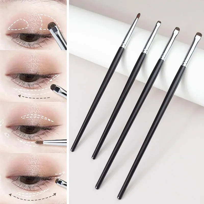 4/6Pcs Set Berus Perincian Mata Berus Pembayang Mata Rambut Kuda Berus Calit Bawah Mata Berus Celak Lembut Alat Solekan Mata Sempurna
