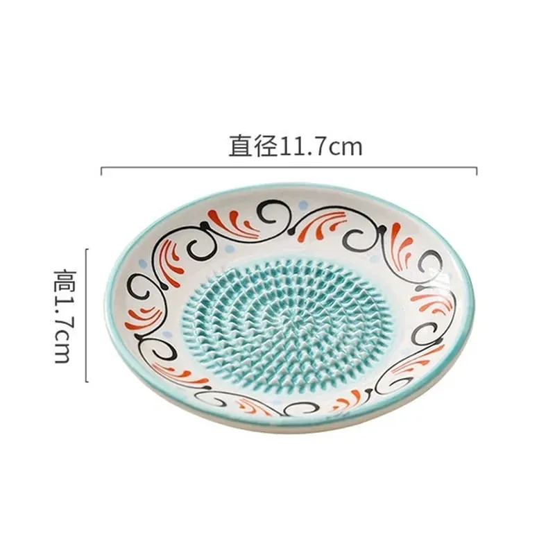 Colorful Simple Ceramic Ginger Grater Tool Hand Grinder Garlic Masher Portable Porcelain Carrot Ginger Grinding Kitchen Tools — image 7