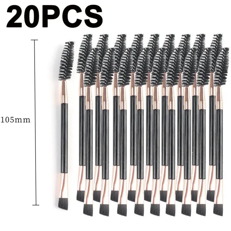 Double-headed Angled Eyebrow Brush Eyelash Comb Propesyonal na Makeup Brushes para sa Brow Eyelash Extension High Quality Eye Brushes — image 14