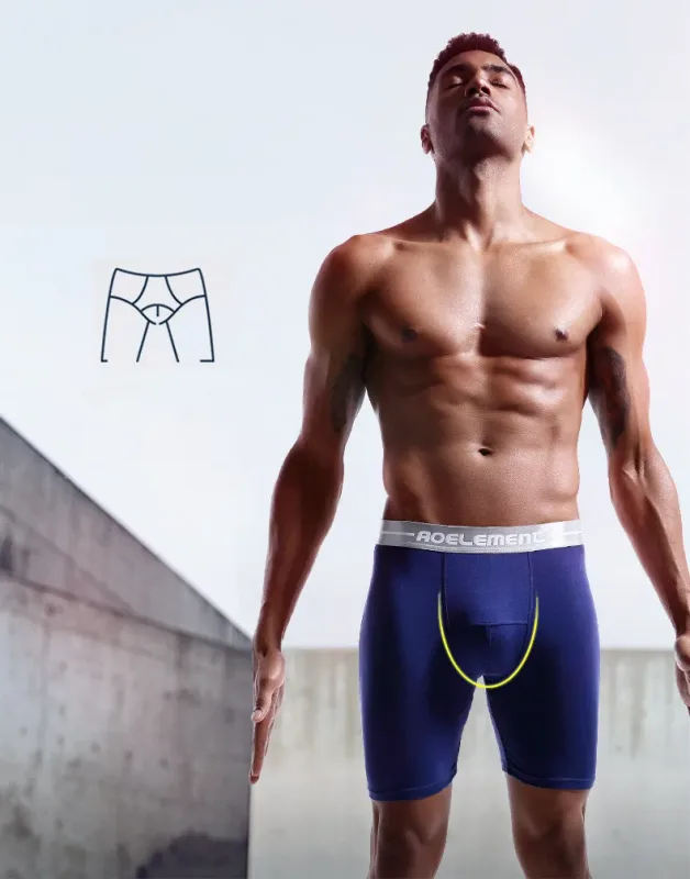 Large Size XL-7XL Men's Boxers Shorts Modal Underwear Man Breathable Pouch Panties Middle Long Leg Underpants Male Cueca Hombre — image 8