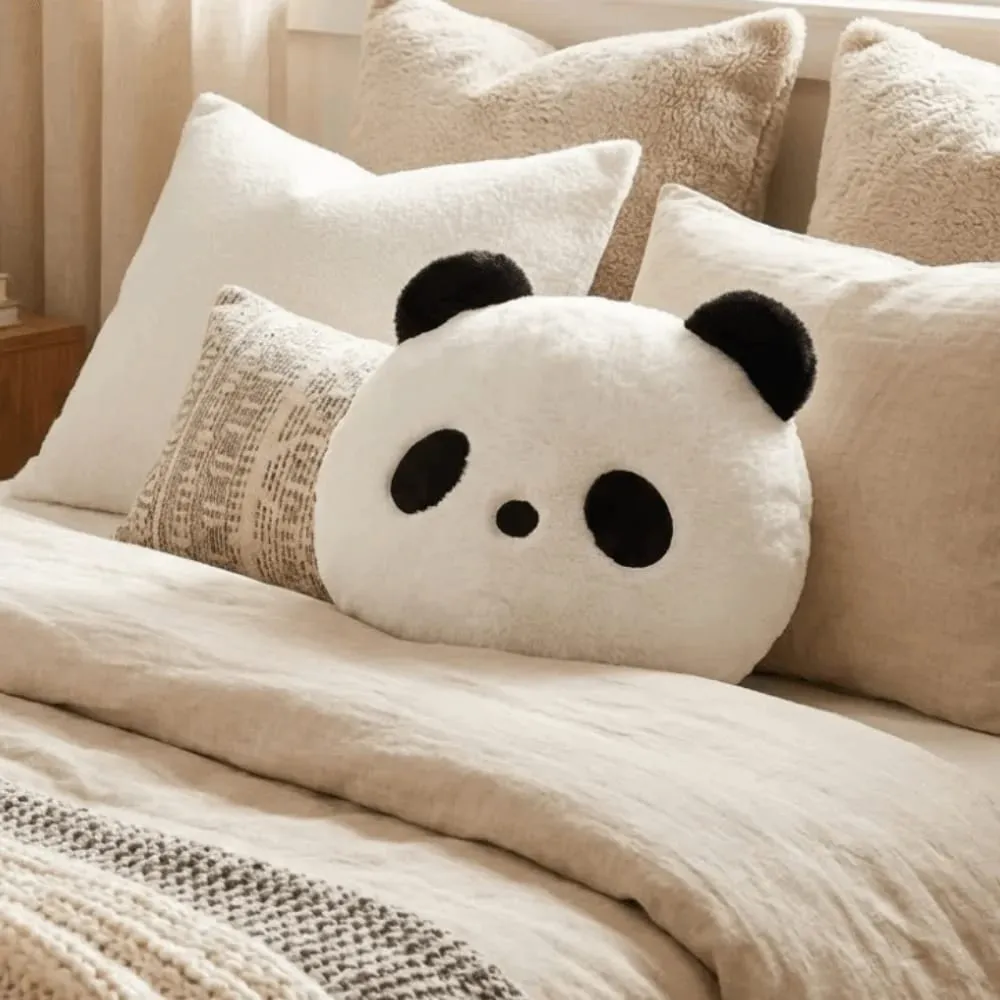 Stuffed Animal Panda Cushion Home Decoration Kawaii Stuffed Panda Pillow 30cm Bedroom Sofa Panda Throw Pillows — image 9