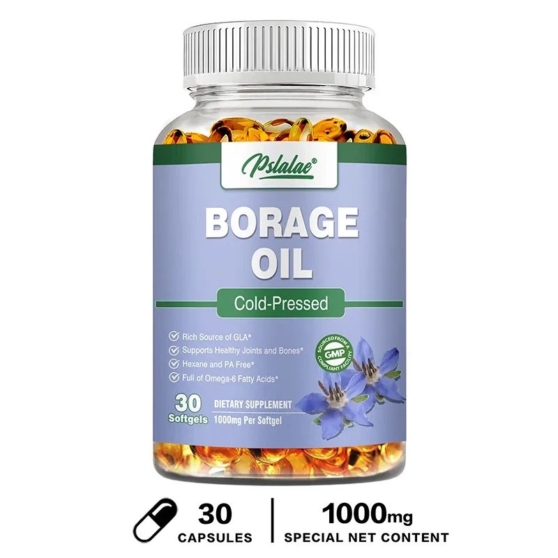 Borage Oil Capsules - Helps Maintain Skin Joint and Bone Health Relieves Cellular Stress and Provides Antioxidant Support — image 9