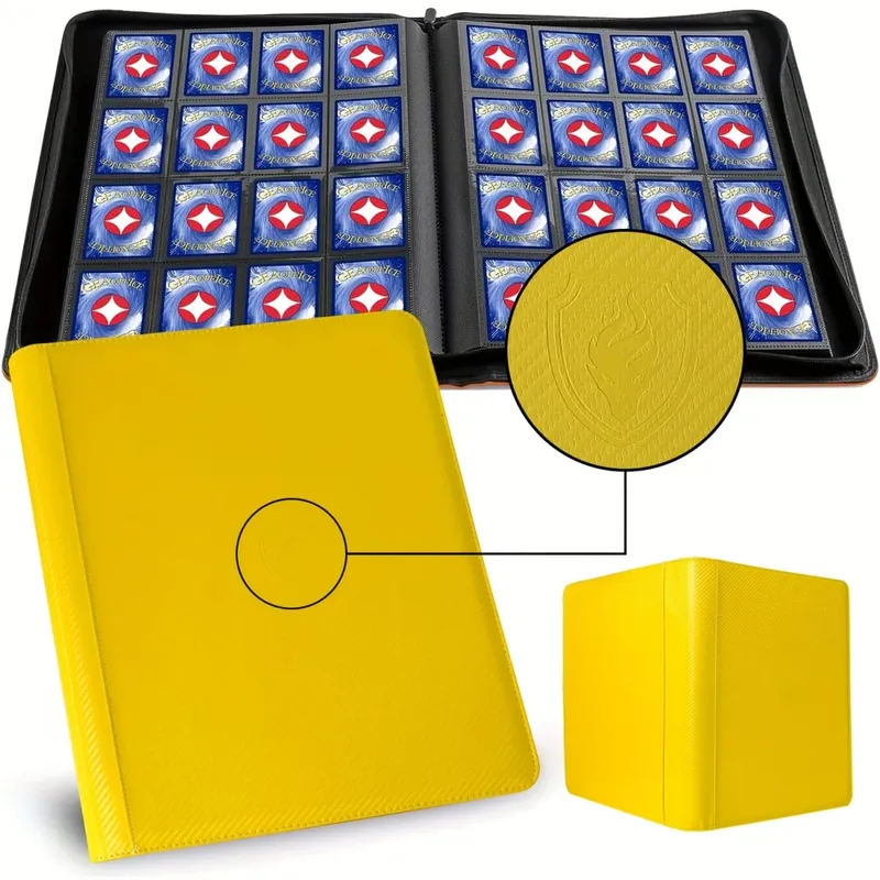 1024 Pockets Trading Card Binder Premium 16 Pockets Card Holder Folders Side Loading Card Album for Sport Game Card