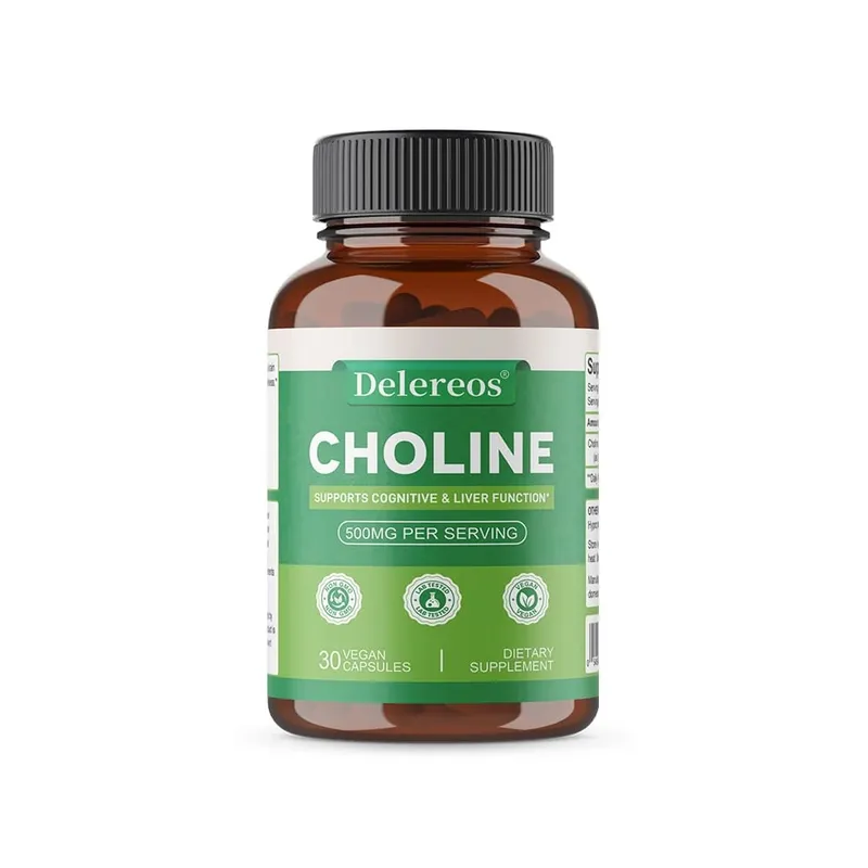 Choline 500mg - High Potency Choline Supplements Supports Cognitive Performance & Liver Function Vegan Capsules Non-GMO — image 8