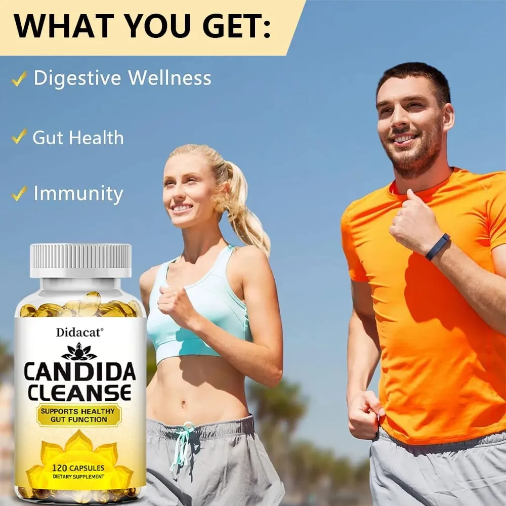 Candida Cleanse ประกอบด้วยสมุนไพรธรรมชาติและโปรไบโอติกเพื่อสนับสนุนการทำงานของลำไส้ให้แข็งแรงและสุขภาพภูมิคุ้มกันเหมาะสำหรับทุกเพศ — image 6