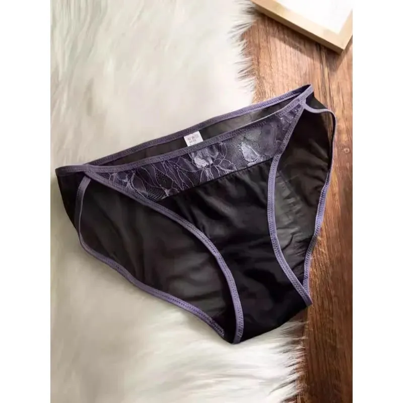 French Style Lace Bra Non Padded Wireless See Through Sexy Demi Cup Lightweight Breathable Summer Lingerie Set Small Bust S-XL — image 6