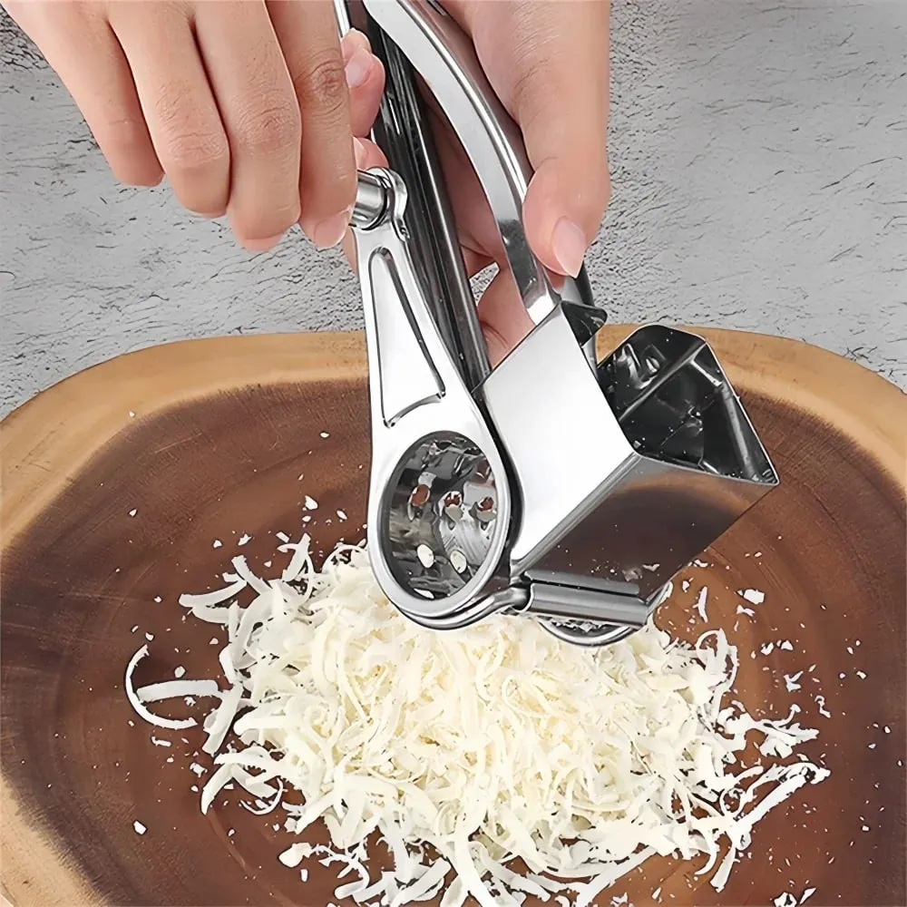 Hindi kinakalawang na asero Cheese Grater Hand Cranked Multifunctional Vegetable Chocolate Carrot Nut Slicer Mabilis Mahusay na Mga Tool sa Kusina — image 5