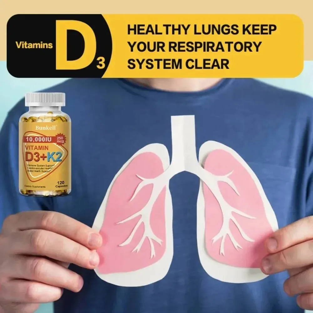 Natural Vitamin D3 K2 Softgels for Heart Joint and Bone Health D3 K2 Multivitamin Supplement — image 4