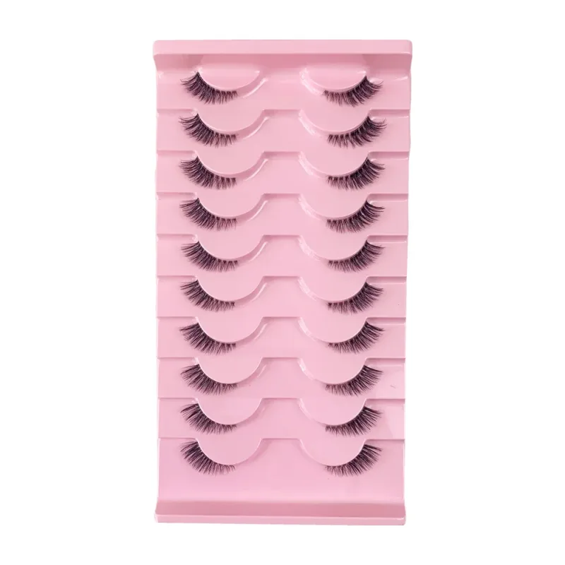 Black Eyelashes 10 Half Lashes Soft Natural Cat Eye Lashes Makeup Tool Extension Fluffy Faux Cils back-to-school season — image 12