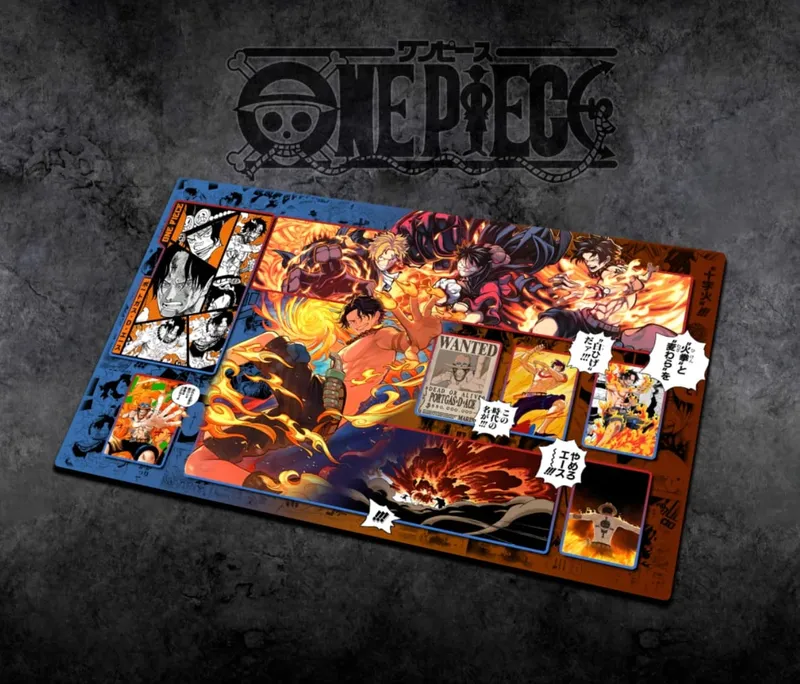60*35cm Anime One Piece OPCG GAME Card Siri Komik PlayMat Empat Maharaja Baharu Mengajar Shankusu Buggy Luffy Mainan Koleksi Helikopter — image 28